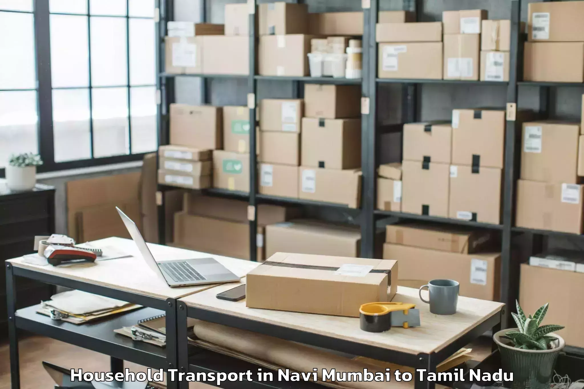 Top Navi Mumbai to Poonamalle Household Transport Available